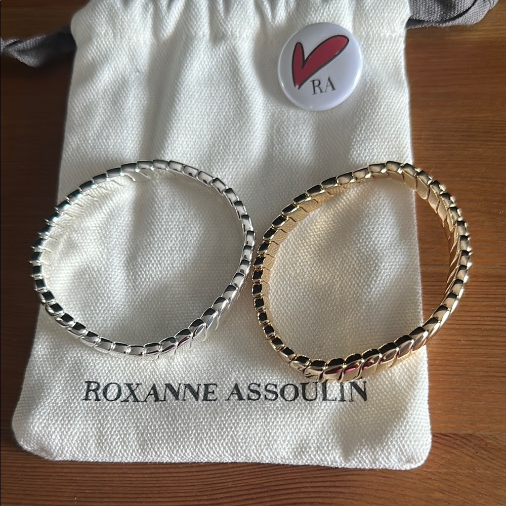 Roxanne Assoulin Gold and Silver Dainty Bracelets